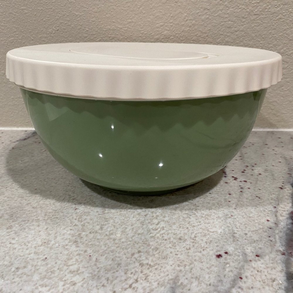 ALLEHANDA Mixing Bowl With Lid Green IKEA Made in Italy RARE